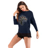 EHUANHOOD Girls Sweater With Feather Design
