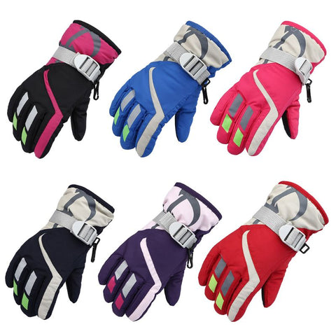 THINKTHENDO Winter Waterproof Ski Snowboard Gloves - Kid's