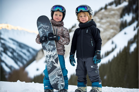 Come insegnare a tuo figlio a fare snowboard?