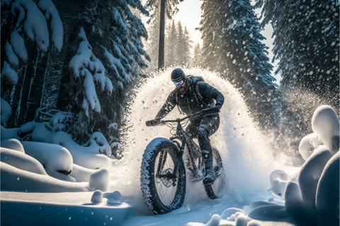 雪の中でファットバイクに乗るには？