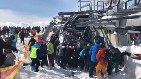 Ski Lift Accident Injures 10 People in Georgia | Backwards Malfunction (FULL VIDEO)