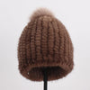 SKENXKE Pom Pom Beanie Hat - Women's
