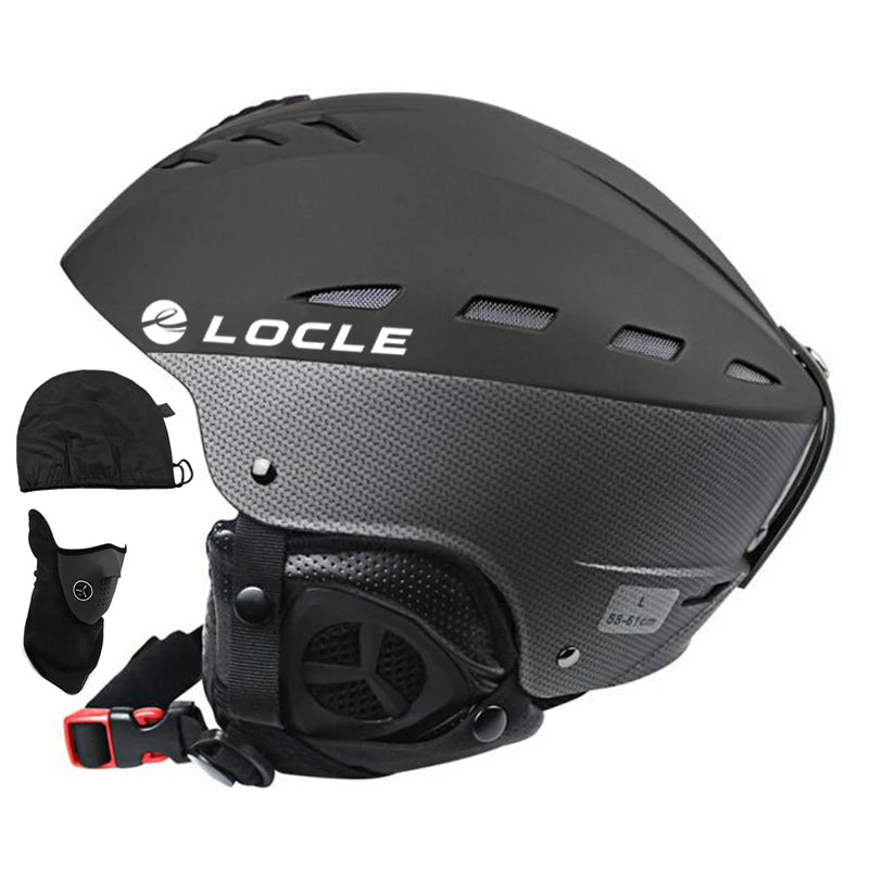 cool white and black snowboard helmet LOCLE Matte Black and White Snowboard Helmet
