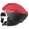 LOCLE Matte Black and White Snowboard Helmet