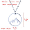 Halskette mit verschneitem Berg aus Edelstahl, natürlicher Berganhänger für Frauen, Naturliebhaber, Skifahrer, Wanderer, Camper, Schmuck