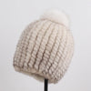 SKENXKE Pom Pom Beanie Hat - Women's