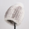 SKENXKE Pom Pom Beanie Hat - Women's