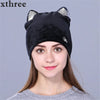 Xthree Beanie Hat With Cat Ears