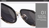 AOFLY Metallrahmen Cat Eye Sonnenbrille - Damen