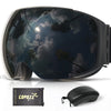 Magnetische Snowboard-Skibrille der Marke COPOZZ mit Etui, 100 % beschlagfrei, UV400, doppelter Linsenschutz, Schnee- und Skibrille für Damen und Herren
