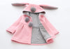 Spring Girls Jacket Rabbit Ears Coat Christmas Children Clothes Outerwear Autumn Kids Warm Cotton Dress Jacket Infant Girl Coat