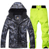 ARCTIC QUEEN Conjunto de chaqueta y pantalones de snowboard mixtos de camuflaje para chicos