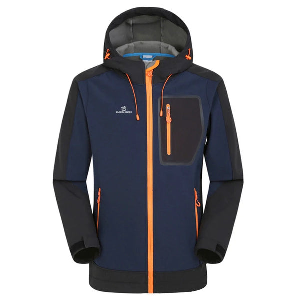 QUESHARK Wasserdichte Softshelljacke Herren