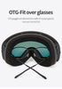 COPOZZ 男士女士品牌滑雪镜滑雪板护目镜滑雪眼镜 UV400 防护雪镜防雾滑雪面罩眼镜