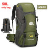 Mochila impermeable multiusos de 50 litros.