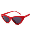 고양이 눈 태양 안경 여성 작은 삼각형 빈티지 선글라스 빨간색 여성 동향 streetwear uv400 숙녀 그늘 안경