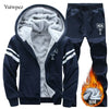 Conjunto de sudadera con capucha y pantalones de invierno cálidos