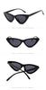 Lunettes de soleil œil de chat pour femmes, petit Triangle, Vintage, rouge, tendance, Streetwear, UV400, pour dames