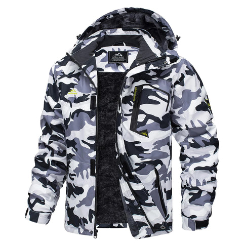 KEFITEVD Camo Ski Jacket Mens