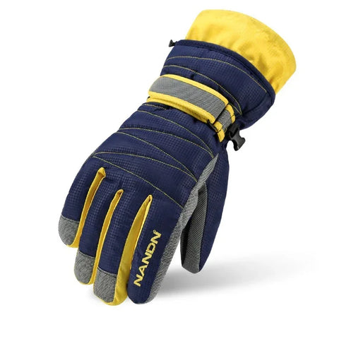 Guanti Da Sci E Neve Impermeabili Per Bambini - Antiscivolo, Caldi E Con Chiusura Anti-Perdenza - Taglie XS/S/M, Colori Rosa, Giallo, Blu