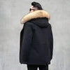 FANCY Winter Puff Jacket With Fur Hood - Mens Long Coat