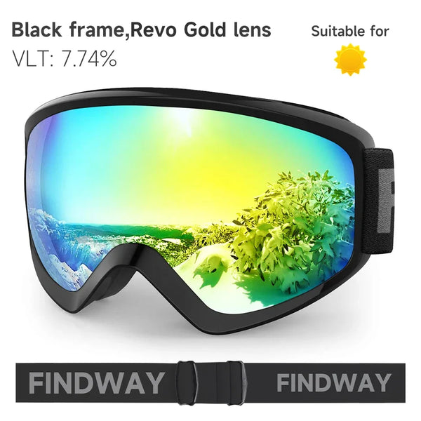FINDWAY Anti Fog Snow Goggles - Kid's