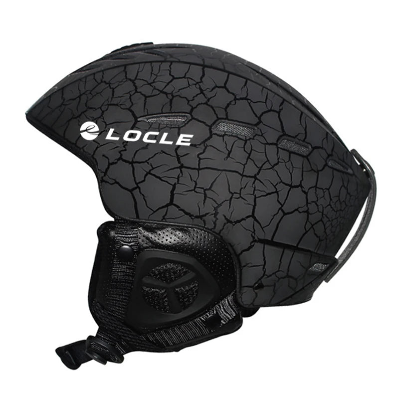 cool white and black snowboard helmet LOCLE Matte Black and White Snowboard Helmet
