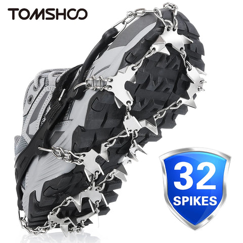 TOMSHOO 32-Teeth Crampons For Hiking Boots