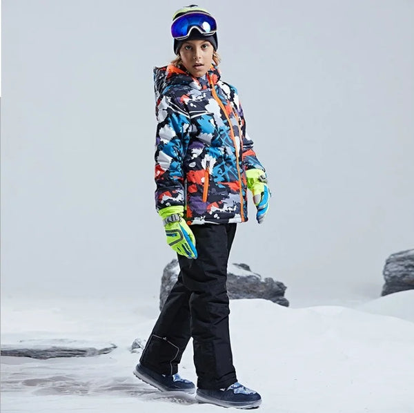 KULUOXING Combinaison de ski d'hiver pour enfants