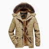 LASTOCEAN Mens Fur Lined Coat With Fur Hood