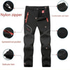 Men Winter Autumn Thick Waterproof Outdoor Hiking Trousers Camping Climbing Pants Breathable Quicky-Dry Fishing Skiing Trekking