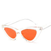 キャットアイサングラス女性小さな三角形ヴィンテージサングラス赤女性トレンドストリート UV400 レディースシェード眼鏡