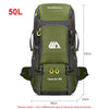Mochila impermeable multiusos de 50 litros.