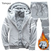 Conjunto de sudadera con capucha y pantalones de invierno cálidos
