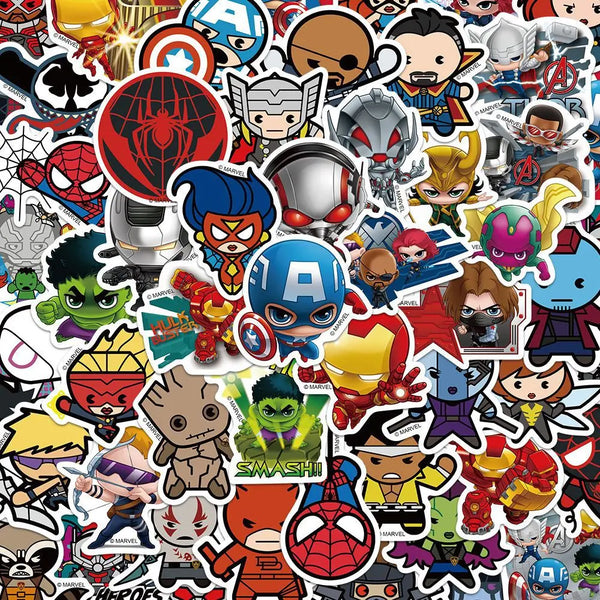 MINISO 50 Pieces Cartoon Snowboard Stickers