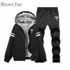 Conjunto de sudadera con capucha y pantalones de invierno cálidos