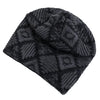 Warm Knit Grid Pattern Ski Beanie
