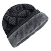 Warm Knit Grid Pattern Ski Beanie