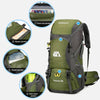 Mochila impermeable multiusos de 50 litros.
