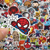 MINISO 50 Pieces Cartoon Snowboard Stickers