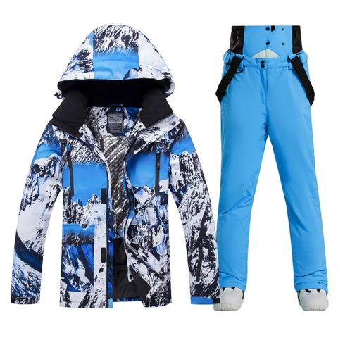 Ensemble Ski Homme – Veste + Pantalon Séparés, Coupe-vent, Isolé, Pour Snowboard Et Hiver