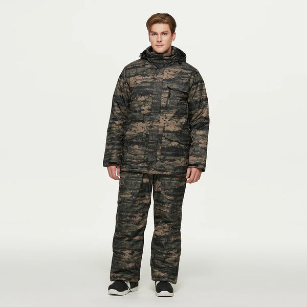 ARCTIC QUEEN Men's Camo Ski Suit (Jacket+Pants)