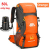 Mochila impermeable multiusos de 50 litros.