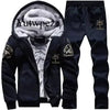 Conjunto de sudadera con capucha y pantalones de invierno cálidos
