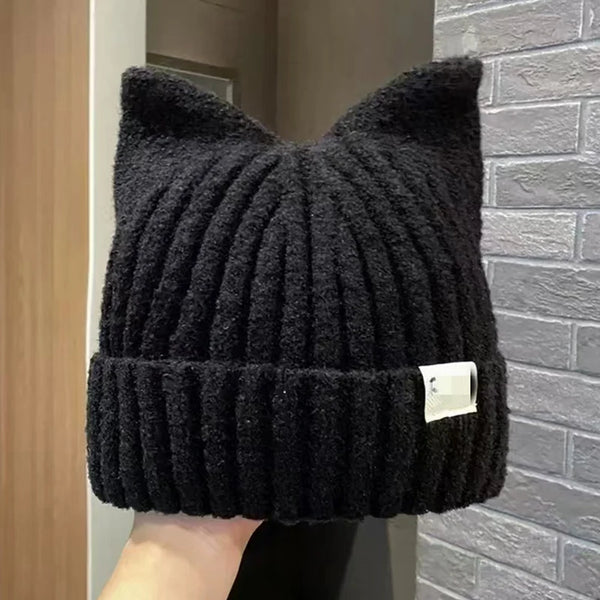 BRING Knitted Casual Cat Ear Beanie