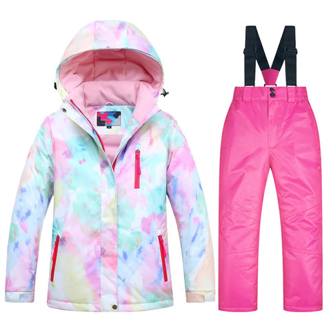 Waterproof Winter Girls Snow Suit - Kid's