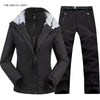 Outdoor Jacket&Pants Suit Hiking Camping Climbing Waterproof Windproof Thermal Thicken Coat And Trousers Winter Women Ski Set