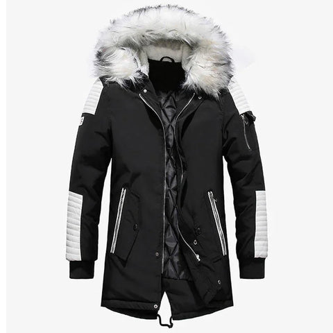 TELLHIGH Parka Coat With Fur Hood