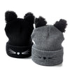 EXPOMPU Knitted Cat Beanie With Ears