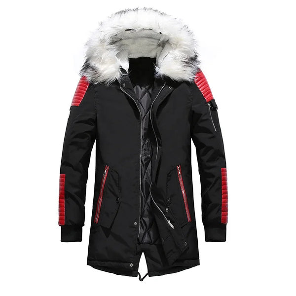 TELLHIGH Parka Coat With Fur Hood